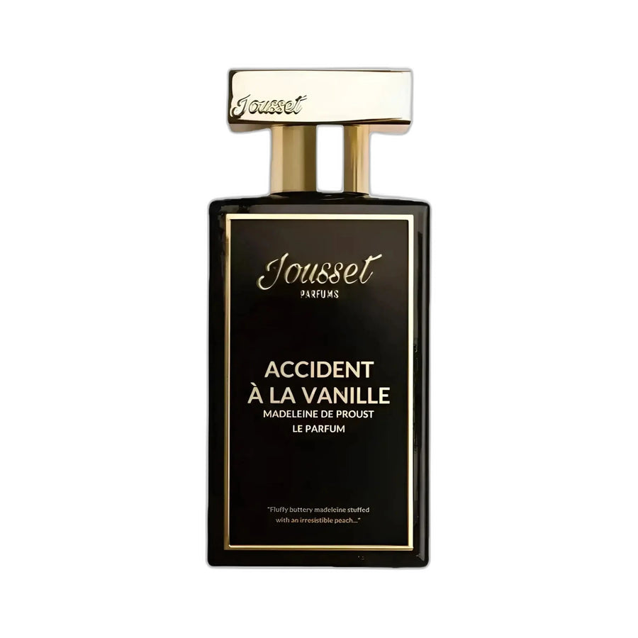 JOUSSET PARFUMS Jousset Parfums accident à la Vanille madeleine de proust Le parfum fond blanc