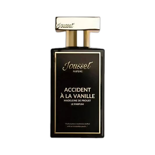 JOUSSET PARFUMS Jousset Parfums accident à la Vanille madeleine de proust Le parfum  fond blanc