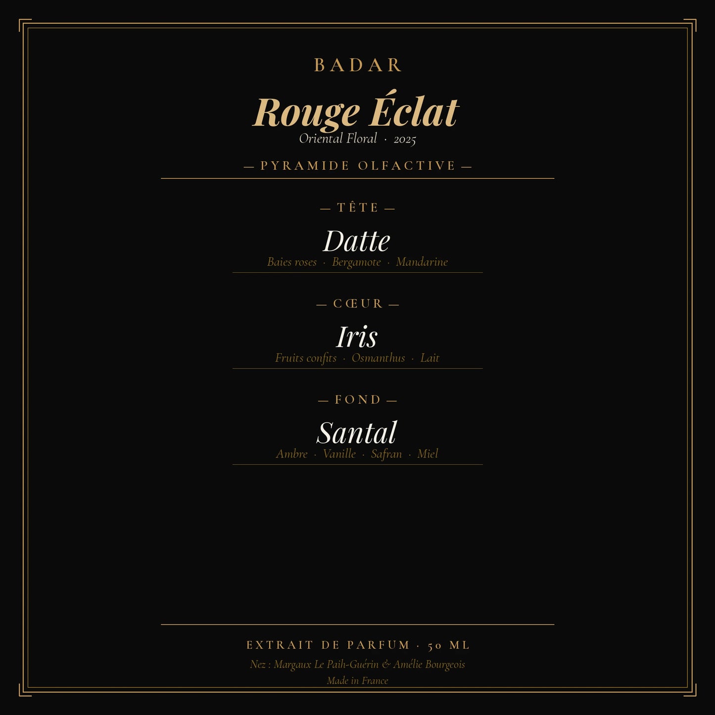 Badar Rouge Éclat - Pyramide Olfactive | PlanèteBeauty