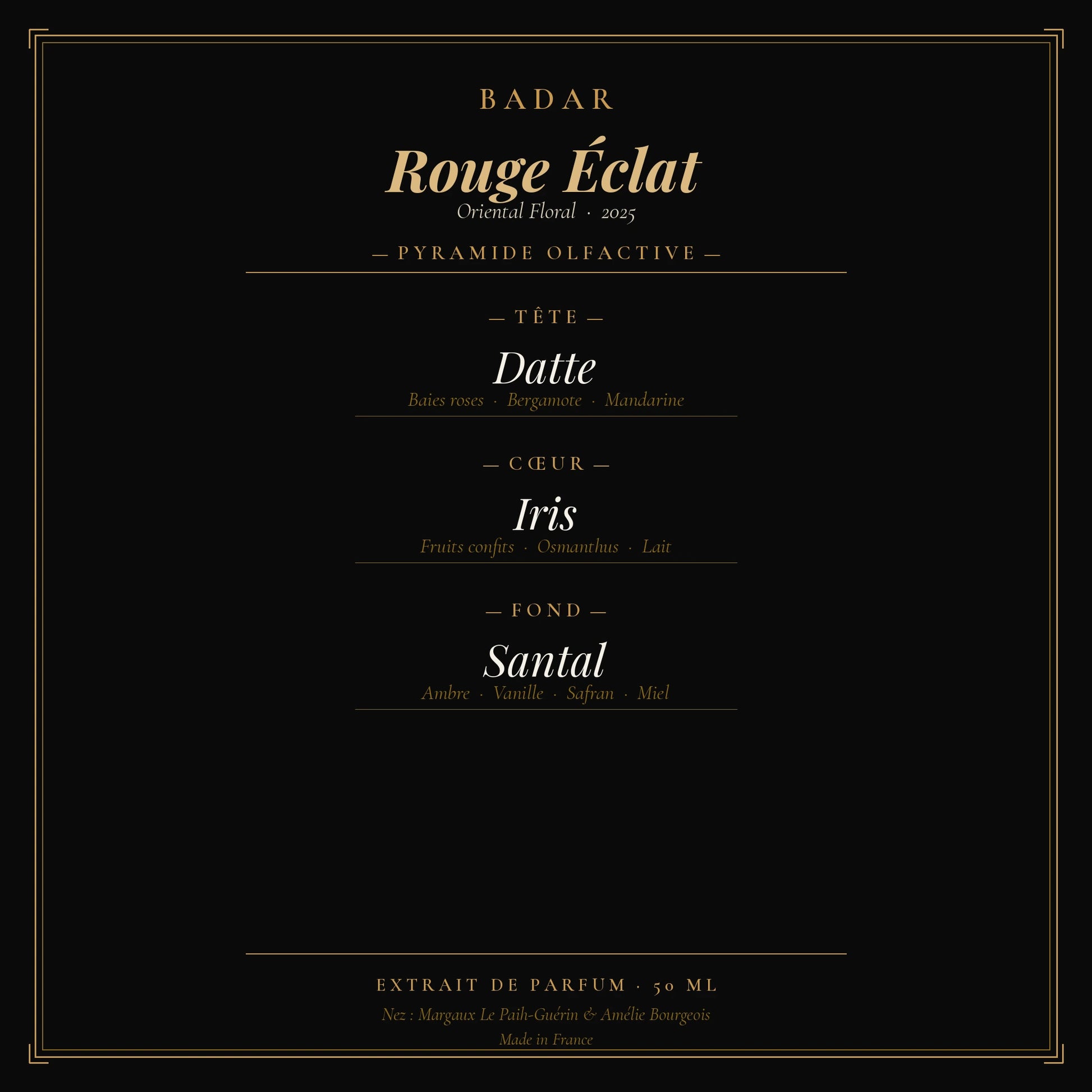 Badar Rouge Éclat - Pyramide Olfactive | PlanèteBeauty