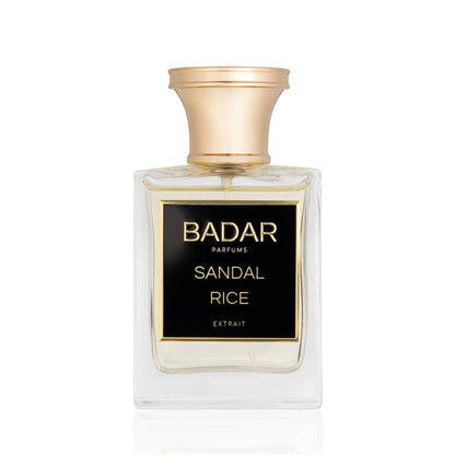 Flacon Badar Sandal Rice Extrait de Parfum 50 ml vue de face