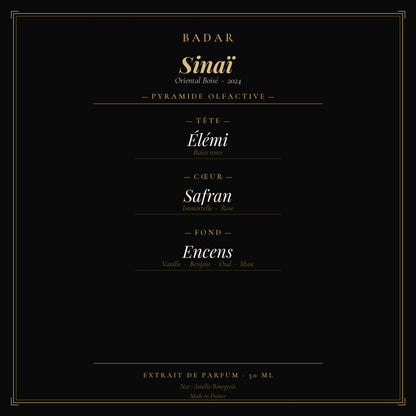 Badar Sinaï - Pyramide Olfactive | PlanèteBeauty