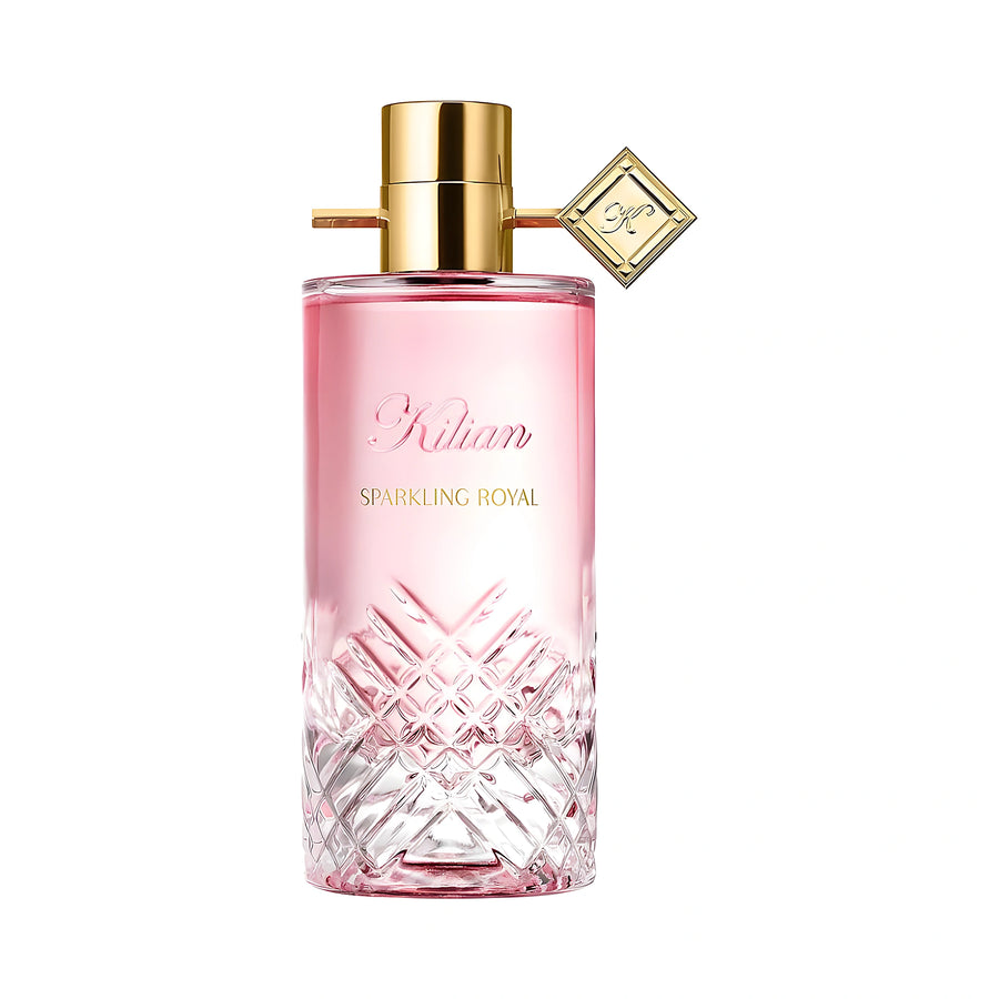 By Kilian Sparkling Royal Eau de Parfum 75ml — flacon cristal taillé rose bouchon or, floral fruité pétillant cassis menthe, parfum niche France