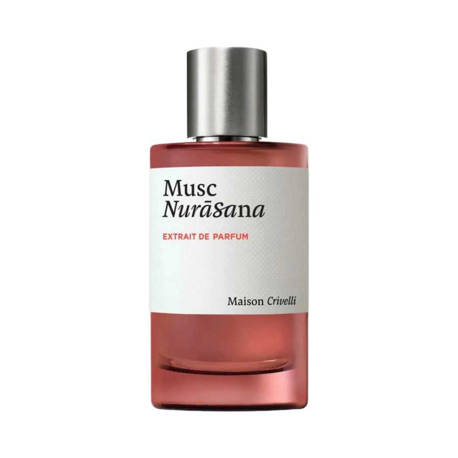 Maison Crivelli Musc Nurāsana Extrait de Parfum Flacon 50ml — flacon corail sur fond blanc