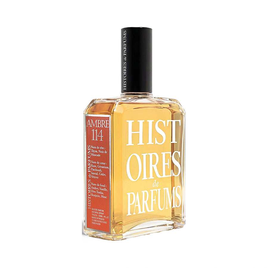 HISTOIRES DE PARFUMS Ambre 114 Eau de Parfum — flacon seul sur fond blanc, oriental ambré, parfum de niche français