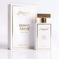 Jousset Parfums Donut Crave Frosted Vanilla Extrait de Parfum 50 ml — le flacon blanc et son coffret laqué blanc à filets dorés
