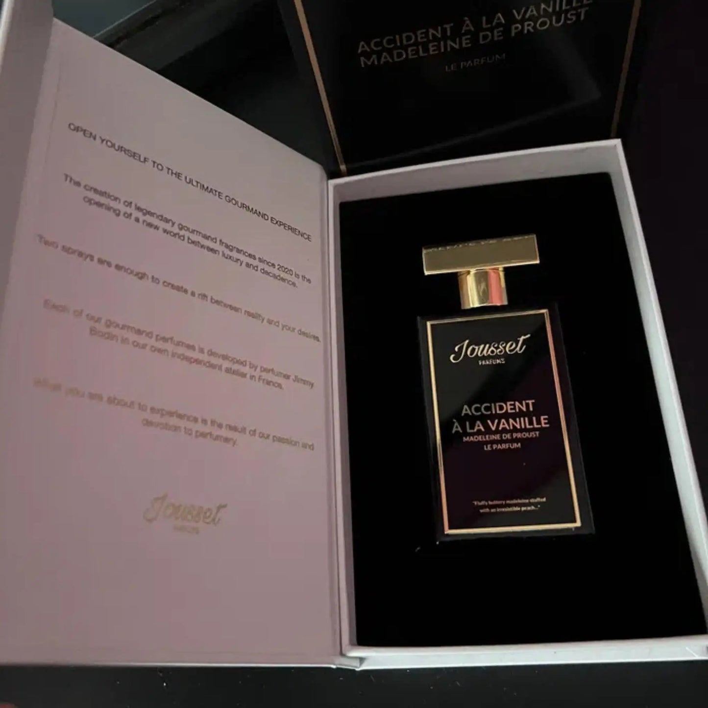 Jousset Parfums accident à la Vanille madeleine de proust