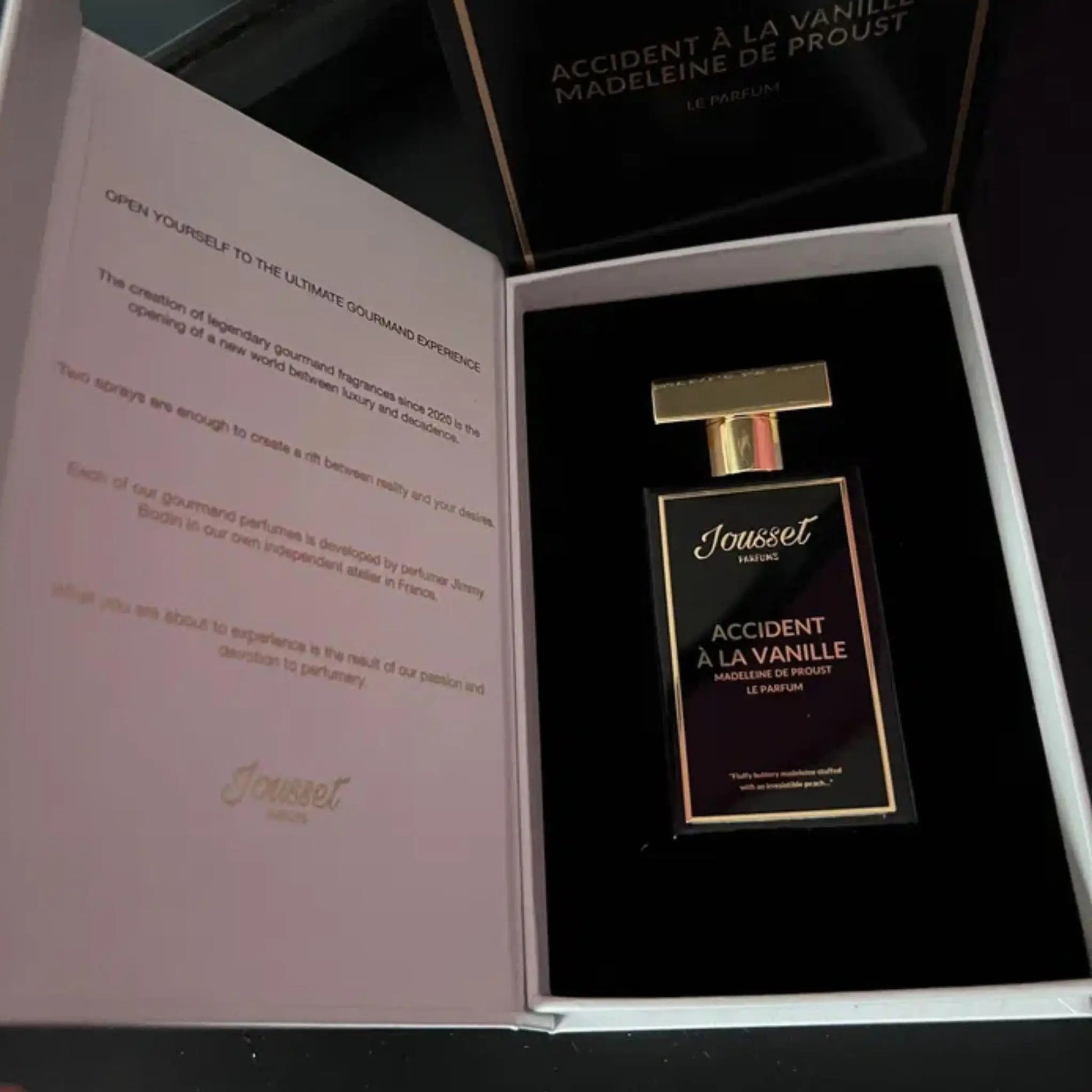 Jousset Parfums accident à la Vanille madeleine de proust