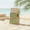 AB Signature Paris Karès Blan carte 2ml ouverte — vaporisateur doré et tortue marine, univers Seychelles