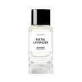 MATIÈRE PREMIÈRE Metal Lavender Eau de Parfum 100 ml — flacon rectangulaire bouchon noir laqué sur fond blanc, aromatique lavande, parfum niche de Grasse